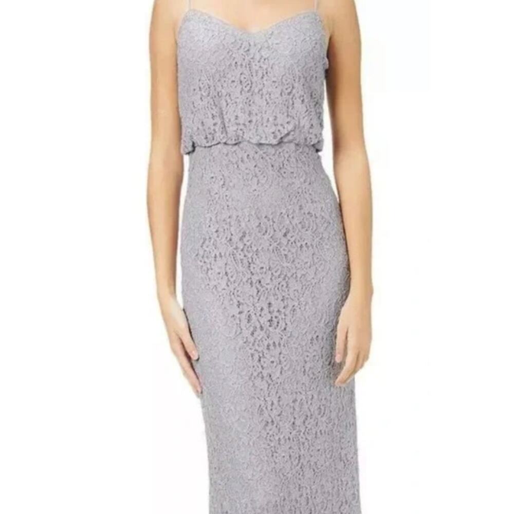 Adrianna Papell Signature Lace Blouson Gown Light Purple Size 4 NEW